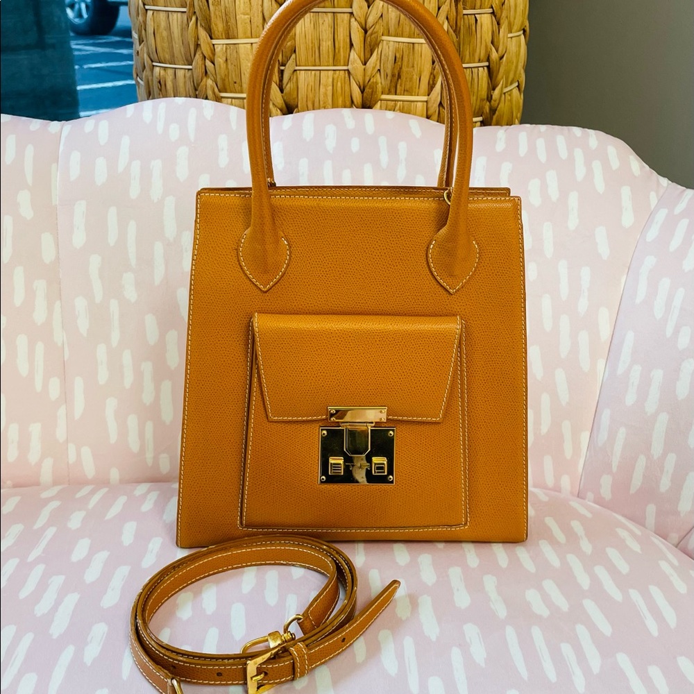 ETRO LEATHER 2 WAY BAG WITH REMOVEABLE STRAP